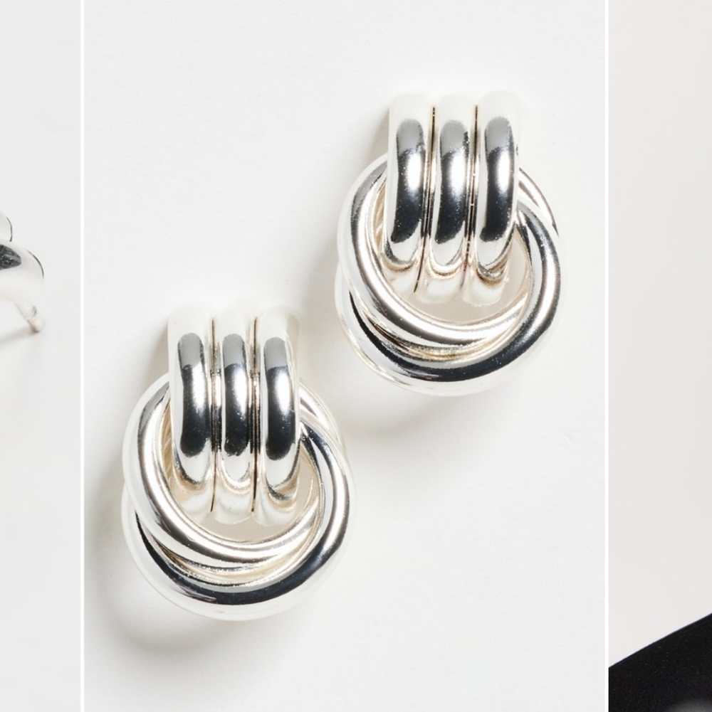 Heaven Mayhem Baby Knot Silver Earrings NIB